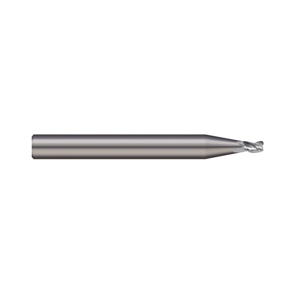 End Mill, 3 Flute, Corner Radius, 0.0781" (5/64) Cutter dia